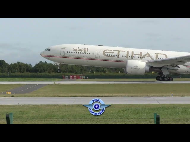 Stunning Etihad Boeing 777 departing from Dublin Airport