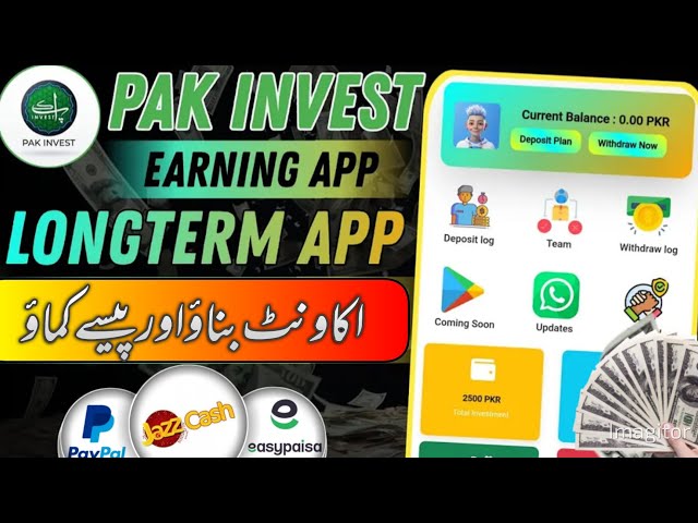 Earning App pak investment|withdraw easypaisa jazzcash|make money online