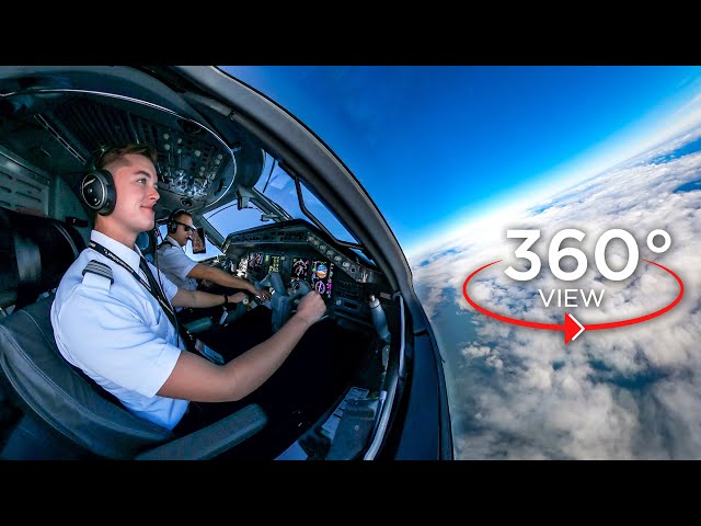 360° Airline Cockpit View, FULL Flight | Dallas - Miami | American Eagle E-145