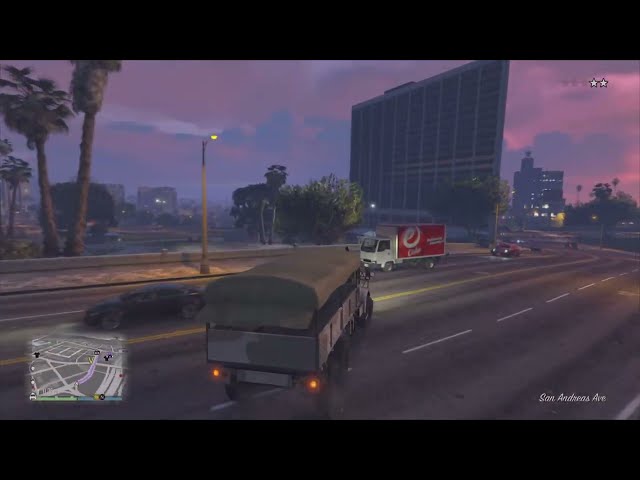 GTA 5 – Can You Escape 5 Stars in a Military Truck? (Insane Chase!)