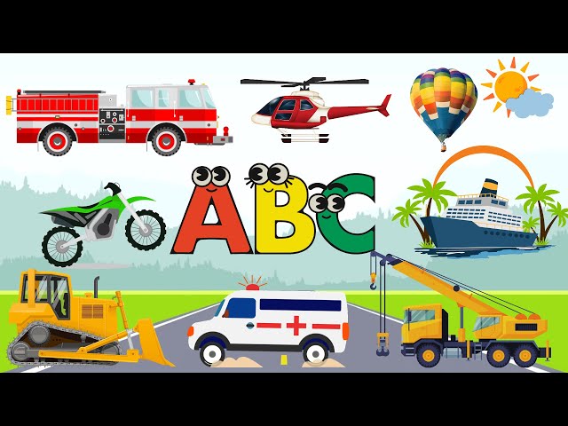 Vehicles name A to Z in English | A-Z Vehicles Phonics