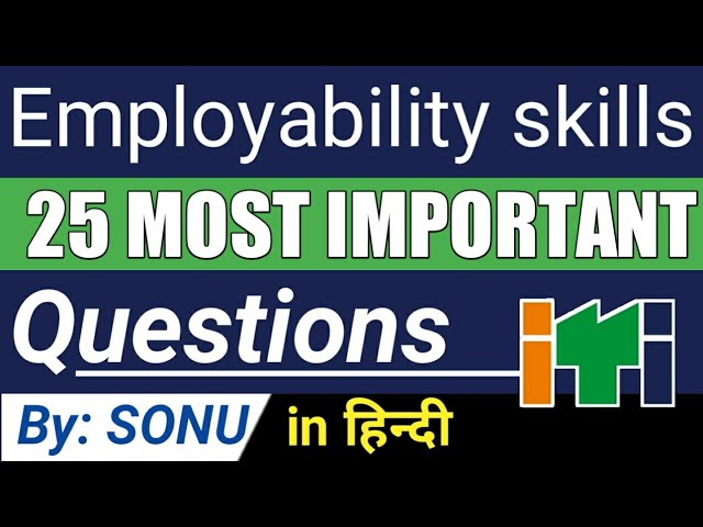 Employability skills questions and answers most important MCQ for ITI students ES exam 2023-24 NCVT