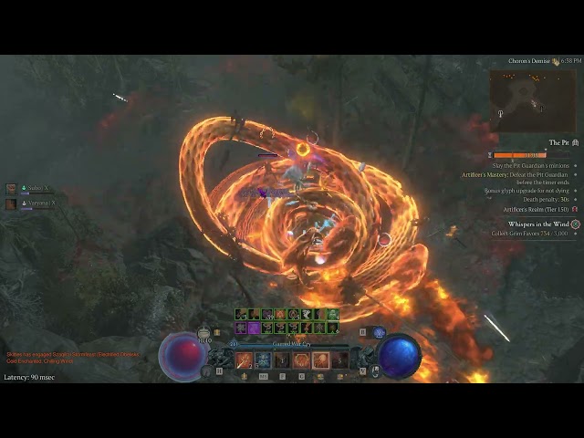 Diablo 4 Season 7 Fireball Sorcerer Clear Tier 150 Pit - 5:22