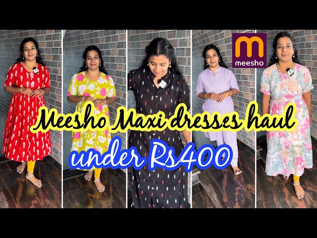 Meesho Maxi dresses and co-ord set dresses under Rs400✨Meesho dress haul❤️#meesho #maxidress