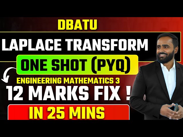 Laplace Transform|One Shot|PYQ|DBATU Engineering Mathematics 3|Pradeep Giri Sir