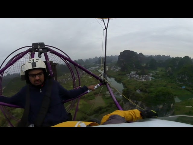 #ParaGliding# #Gulin# #China# 360 degress vedio #Mana#Telugu#