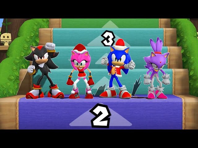 Mario Party 9 Step It Up - Shadow Vs Amy Vs Sonic Vs Blaze (Master Difficulty)