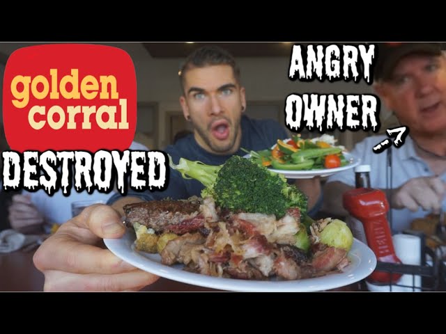 PRO EATER VS GOLDEN CORRAL BUFFET| COUNTLESS PLATES | ANGRY OWNER? | Man Vs Food