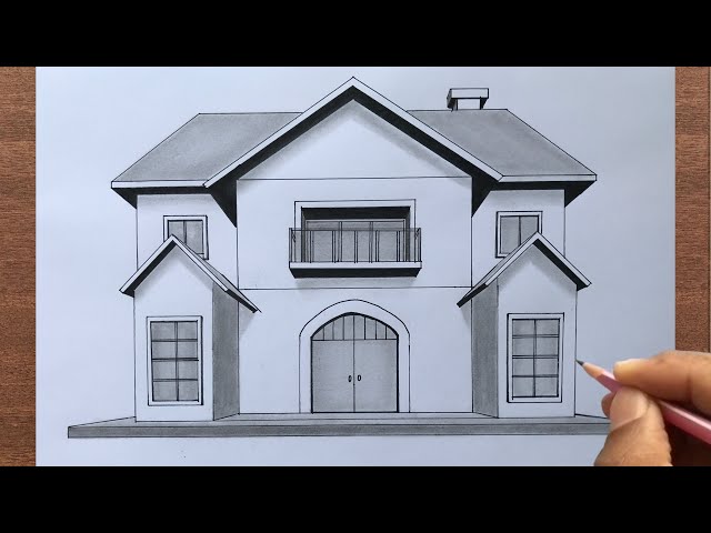 How to Draw a House in 1-Point Perspective