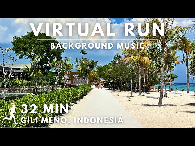 Virtual Running Video For Treadmill With Music on Gili Meno Island #Indonesia #virtualrunningtv