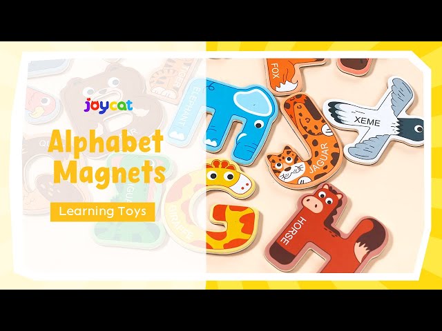 A to Z Fridge Fun: Learning the Wooden Thick Alphabet Magnets