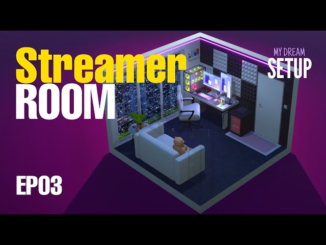 WHITE and PINK STREAMER Room BUILT | My Dream Setup EP 3