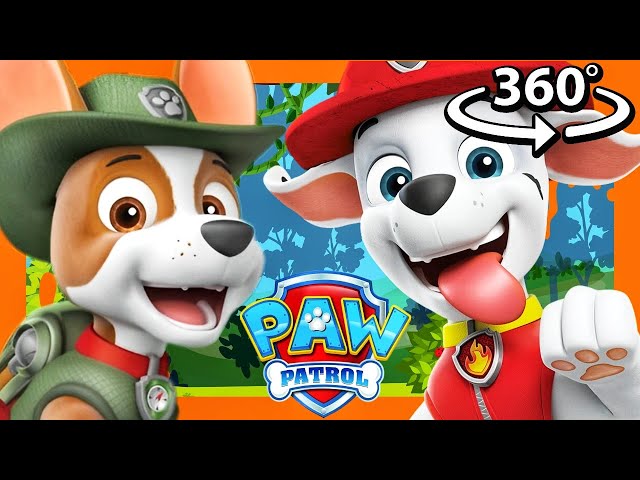 Paw Patrol on a Roll 360° VR | Mission #15 Gameplay | Marshall and Tracker save Monkeys from SLIME