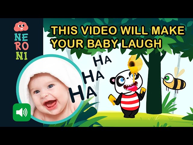 Make Your Baby Laugh | Music, sounds and visuals that make babies laugh | Goofy Panda Eats Honey!