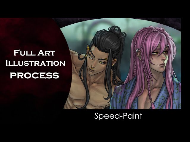 Speed-Paint | Digital Art Process | Book Illustration | Akaashi & Asmori