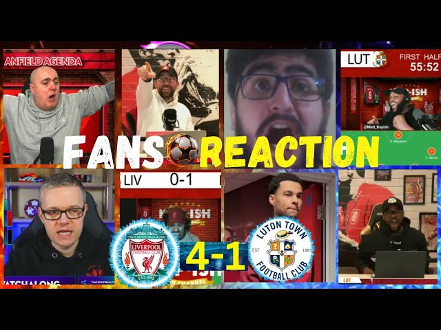 LIVERPOOL & LUTON FANS REACTION TO LIVERPOOL 4-1 LUTON | EPL | FANS CHANNEL