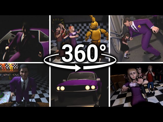 360°| Purple Guy/William Afton Compilation!! - Five Nights at Freddy's [SFM] (VR Compatible)