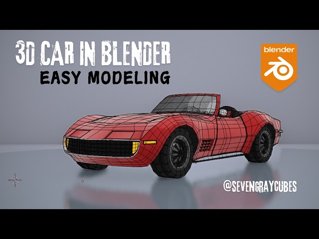 Modeling 3D Car in Blender DOT method - Corvette Stingray 1973