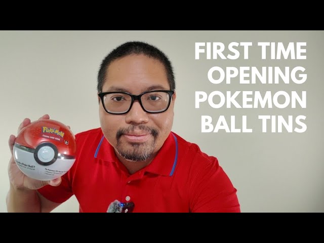 First Time Opening Pokemon Ball Tins (A24) & Collecting Pokemon Trading Cards