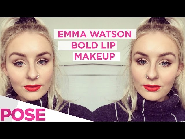 Emma Watson Bold Lip Makeup | Red Carpet Ready