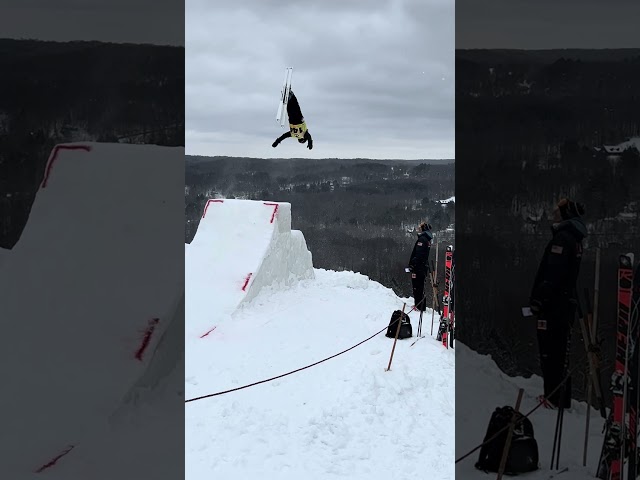 Backflip lay #winterseason #loveskiing #aerialskiing #skilove #olympicsport