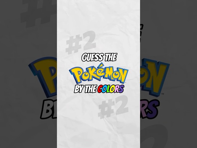 Guess the Pokémon by the Color Scheme [#02]