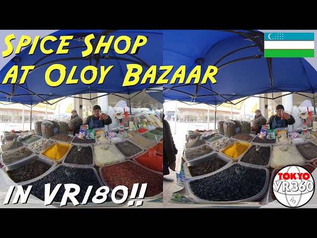 [UZB180] スパイス屋でサフラン購入 Buying Saffron at Oloy Bazaar