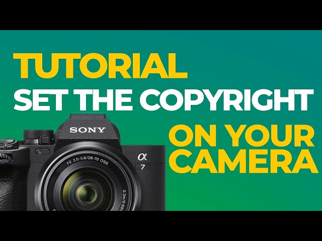 Setup Copyright & Name in Camera EXIF