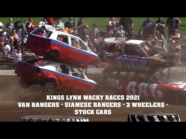 Kings Lynn Wacky Races 2021 Van Banger Racing, Siamese Bangers Stock Cars Impact Videos