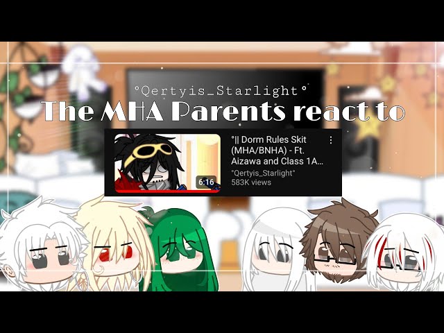 °|| The MHA Parents react to Dorm Rules Skit ||°