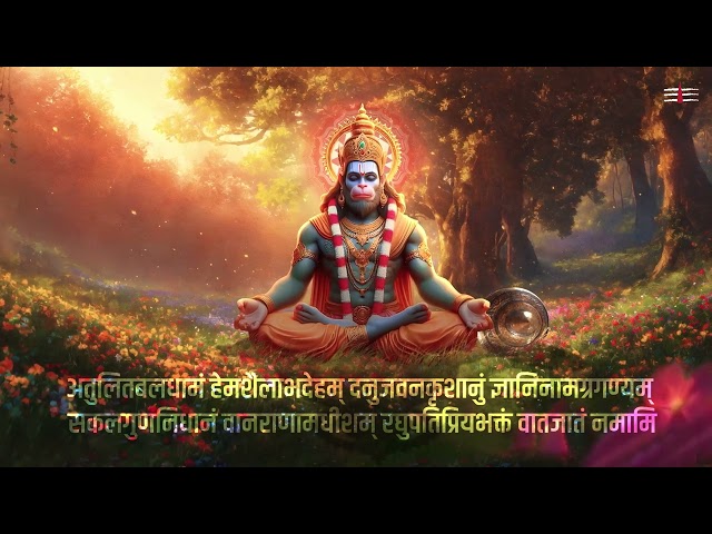 अतुलितबलधामं हेमशैलाभदेहम् | Hanuman Mantra | Powerful Chant for Strength & Protection