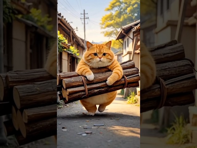 Meet the Most Hardworking Cat on Earth! 😸✨ #ytshorts