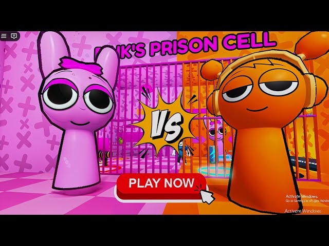 PINK VS ORANGE SPLANKI'S PRISON RUN Obby