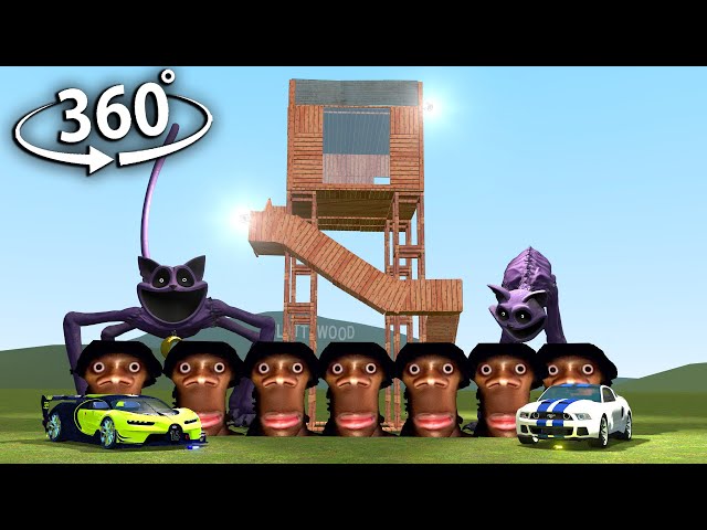 360° Aughh Family Vs Towers | Garry's Mod