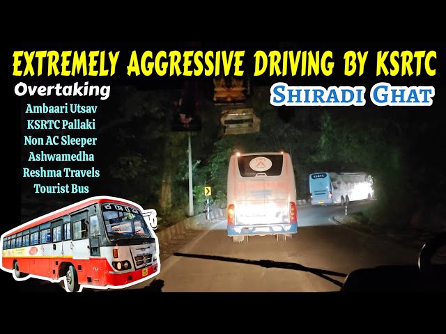 AGGRESSIVE DRIVING🔥Shiradi Ghat | Overtakings#bus #trending #shorts #viralvideo #speed #volvo#travel