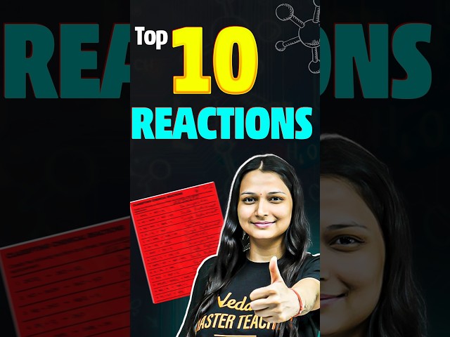 Top 10 Chemistry Reactions 🤩✨ #jee #jee2025 #jeemains #jeeadvanced #shorts #education #iit