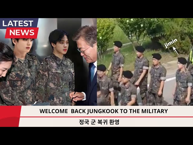 "BREAKING NEWS" Jungkook returns to military camp: warm welcome from Jimin and hundreds of soldiers!