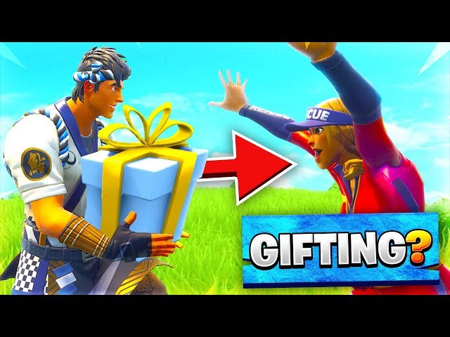 GIFTING Items in Fortnite For Every VICTORY ROYALE!