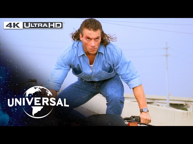 Hard Target | Jean-Claude Van Damme's Street Chase Shootout in 4K HDR