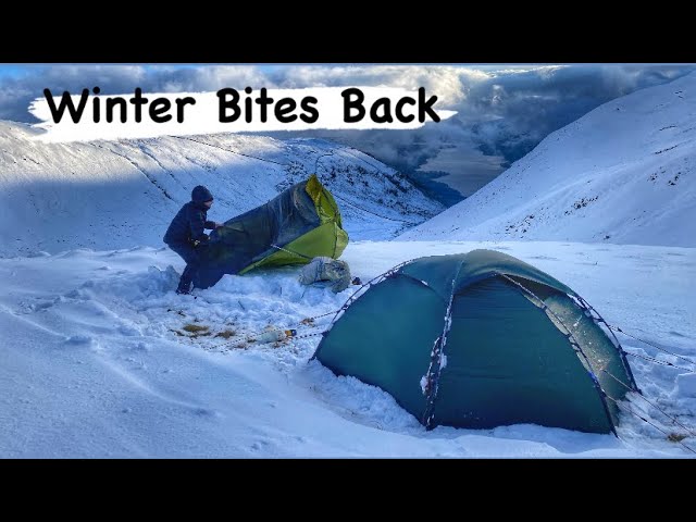 LAKE DISTRICT WILDCAMP Caught IN A BLIZZARD | WINTER CONDITIONS | CRAZY WINDS | HILLEBERG SOULO BL