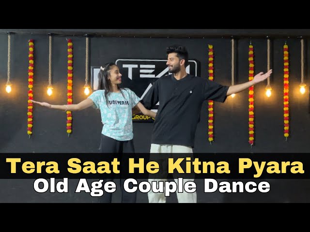 Tera Saat H kitna Pyara | old age easy dance steps for wedding dance #dancewithnikhil #wedding