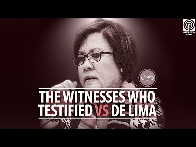 360° view | The witnesses who testified vs De Lima