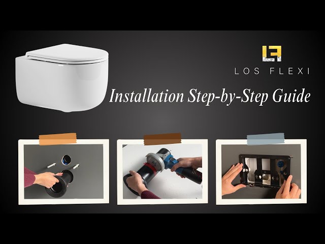 Round Bowl Wall Mount Toilet Installation Step by Step | Los Flexi Guide