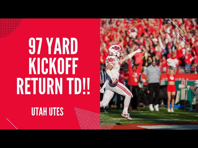 Utah AMAZING 97 Yard Kickoff Return TD Vs Ohio State