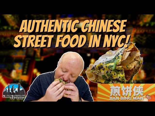 BEST Chinese Street Food in NYC! American Tries Jian Bing 煎饼 in Manhattan!