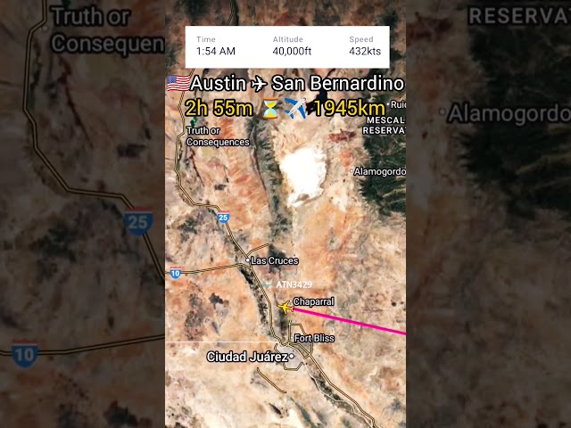 Austin To San Bernardino Flight Route #ustravel #flightradar24 #aviation #travel #flighttracker #yt