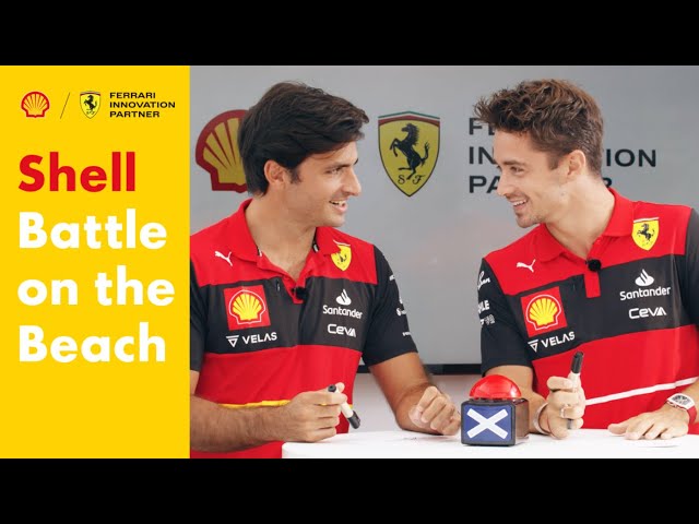 Battle On The Beach with Charles Leclerc & Carlos Sainz of Scuderia Ferrari