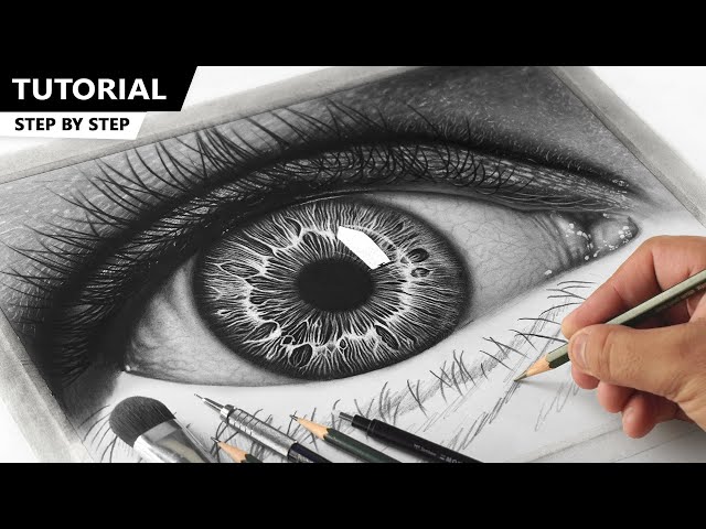 Drawing Hyper Realistic Eye - Easy Step by Step Tutorial