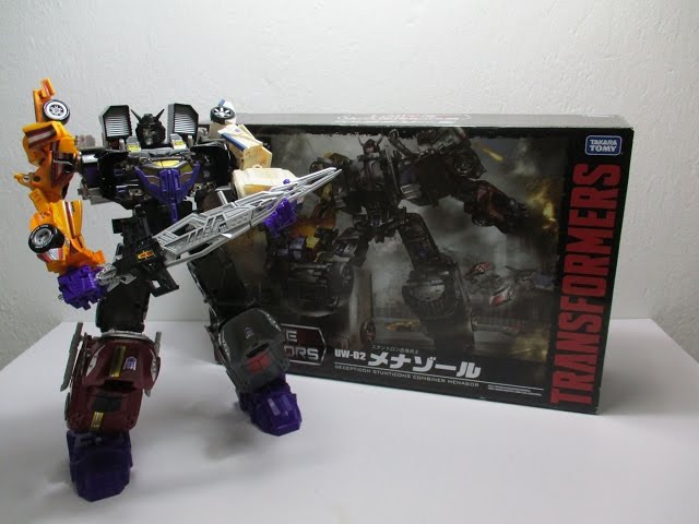 Transformers Unite Warriors UW-02 Menasor + Reprolabels + Add on Kits (Takara Tomy)