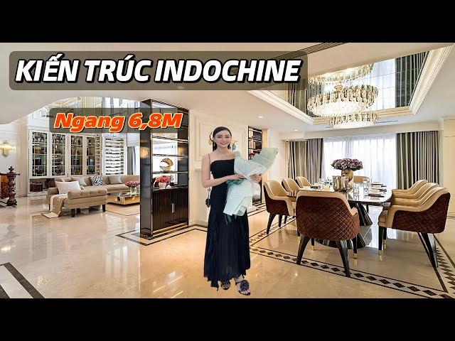 Bán nhà Gò Vấp TO như VILLA kiến trúc Indochine ngang 6,8M sống sang sống chất đối diện Emart